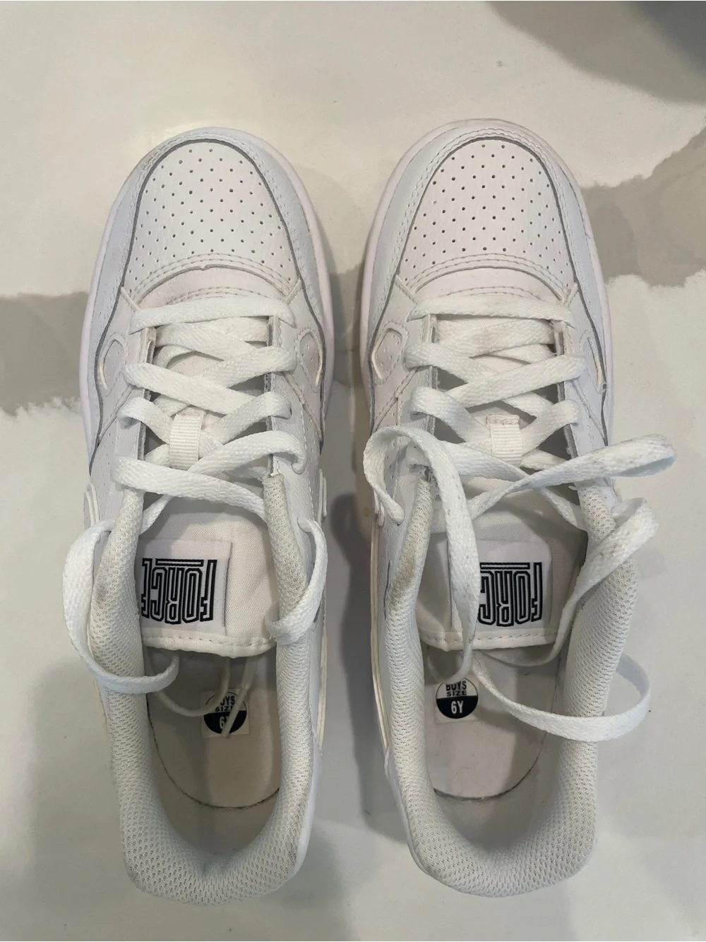 Nike Kids White Low-Top Athletic Sneakers